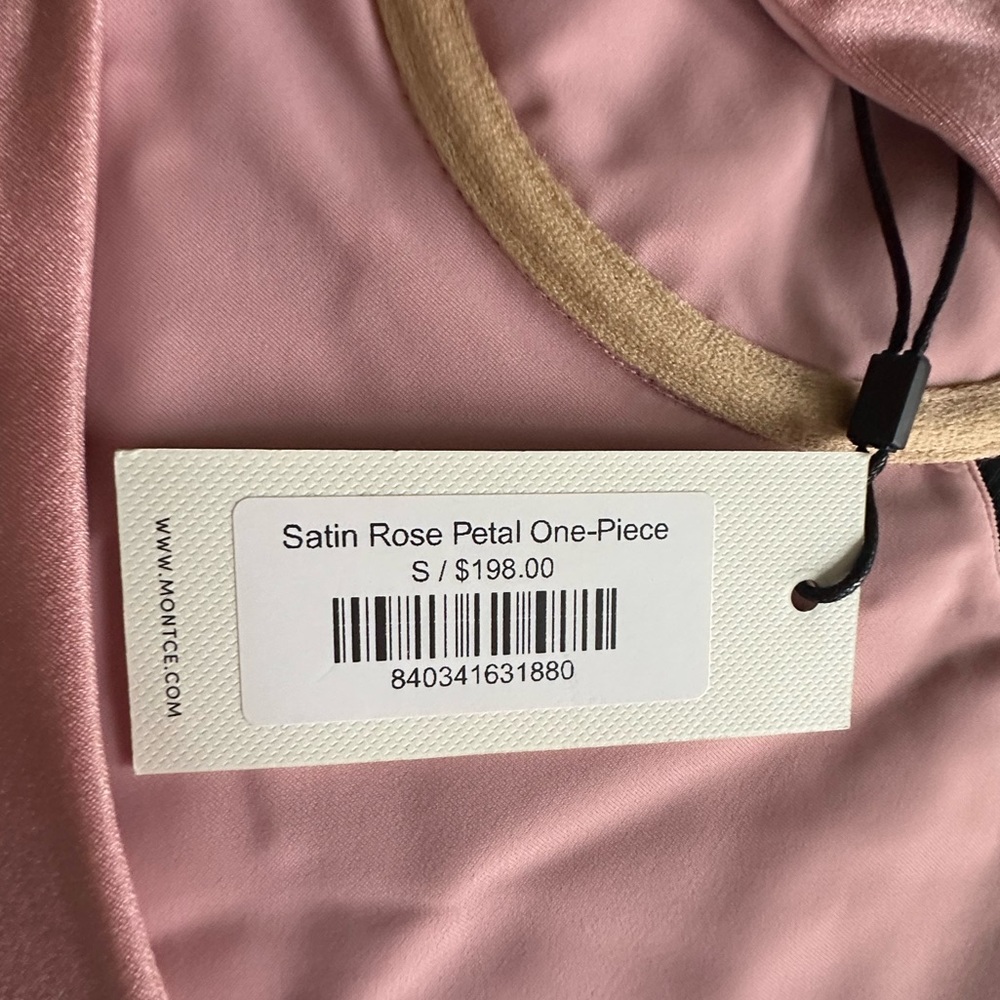 Montce Pink Satin Petal One Piece NWT - Picture 9 of 10